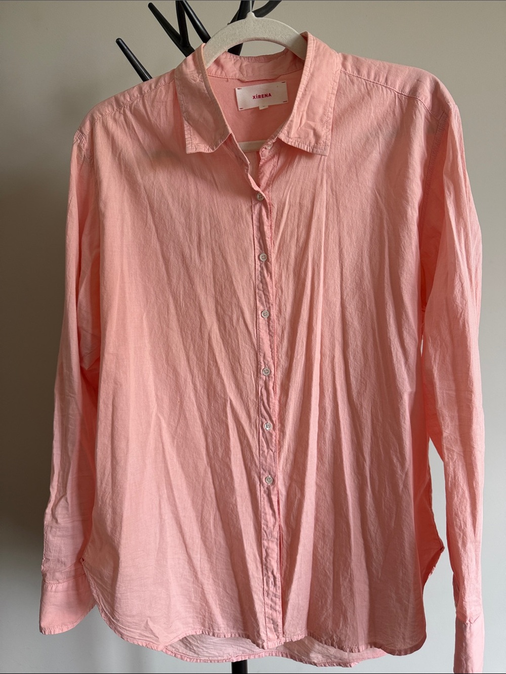 XiRENA Soft Pink Button-Up Shirt